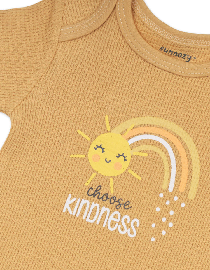Newborn Girl Short Sleeve Bodysuits 2 Pcs with Socks Choose Kindness at Zubaidas Online Pakistan