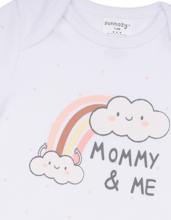 Newborn Girl Short Sleeve Bodysuits Pack of 3 Mommy and Me at Zubaidas Online Pakistan