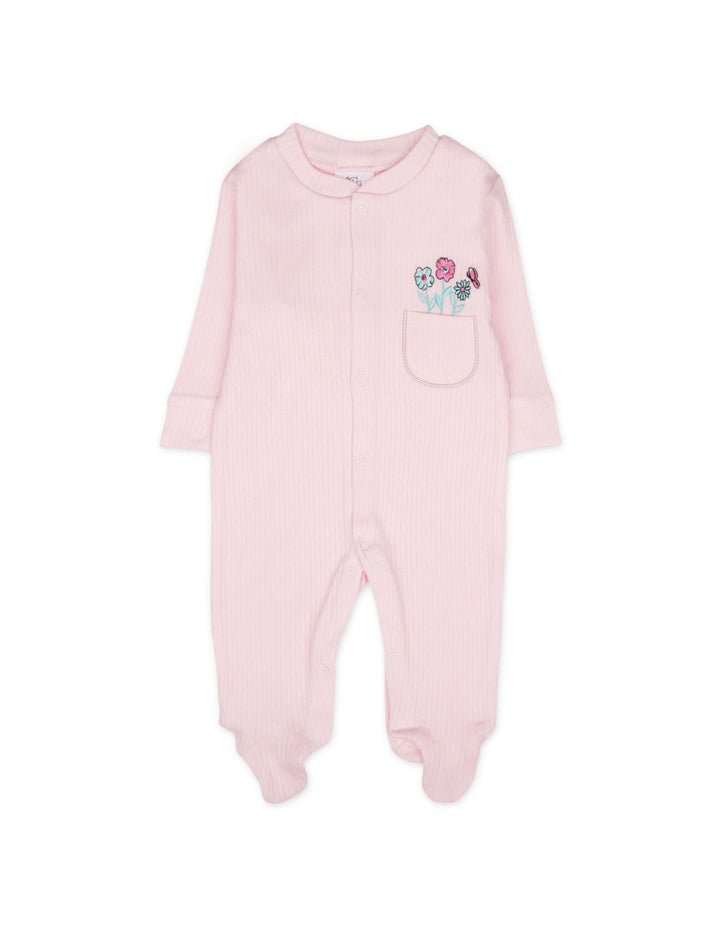 Newborn Girl Sleepsuit Pack of 3 Floral Print and Polka Dot at Zubaidas Official Pakistan