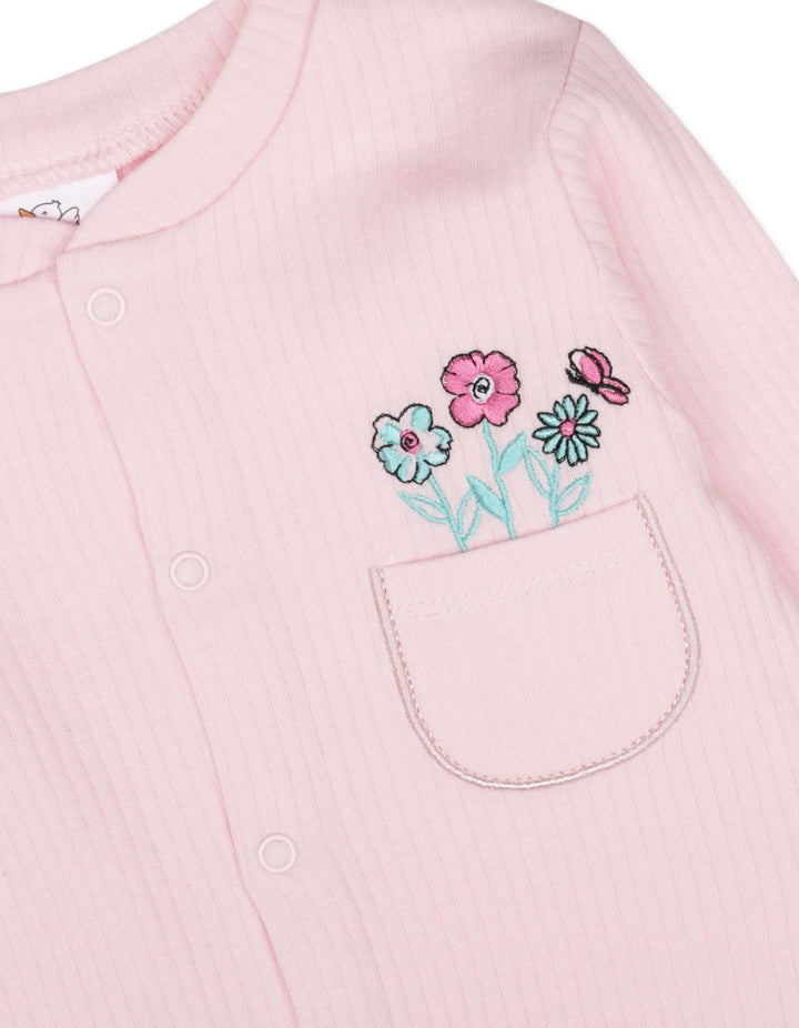 Newborn Girl Sleepsuit Pack of 3 Floral Print and Polka Dot at Zubaidas Online Pakistan