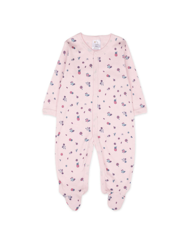Newborn Girl Sleepsuit Pack of 3 Floral Print and Polka Dot at Zubaidas Best Online Baby and Kids Shop in Pakistan