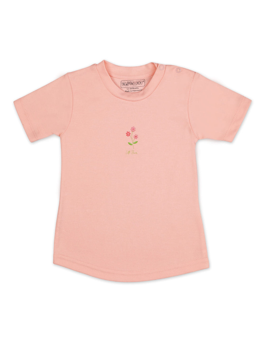 Newborn Girl Summer 2 Piece Suit Set Bambies Floral Print Pink at Zubaidas Official Pakistan