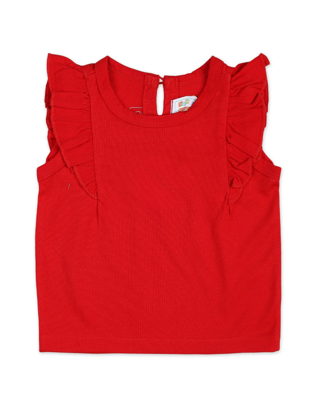 Newborn Girl Summer Tank Top Bambies Sleeveless Frill Red at Zubaidas Official Pakistan