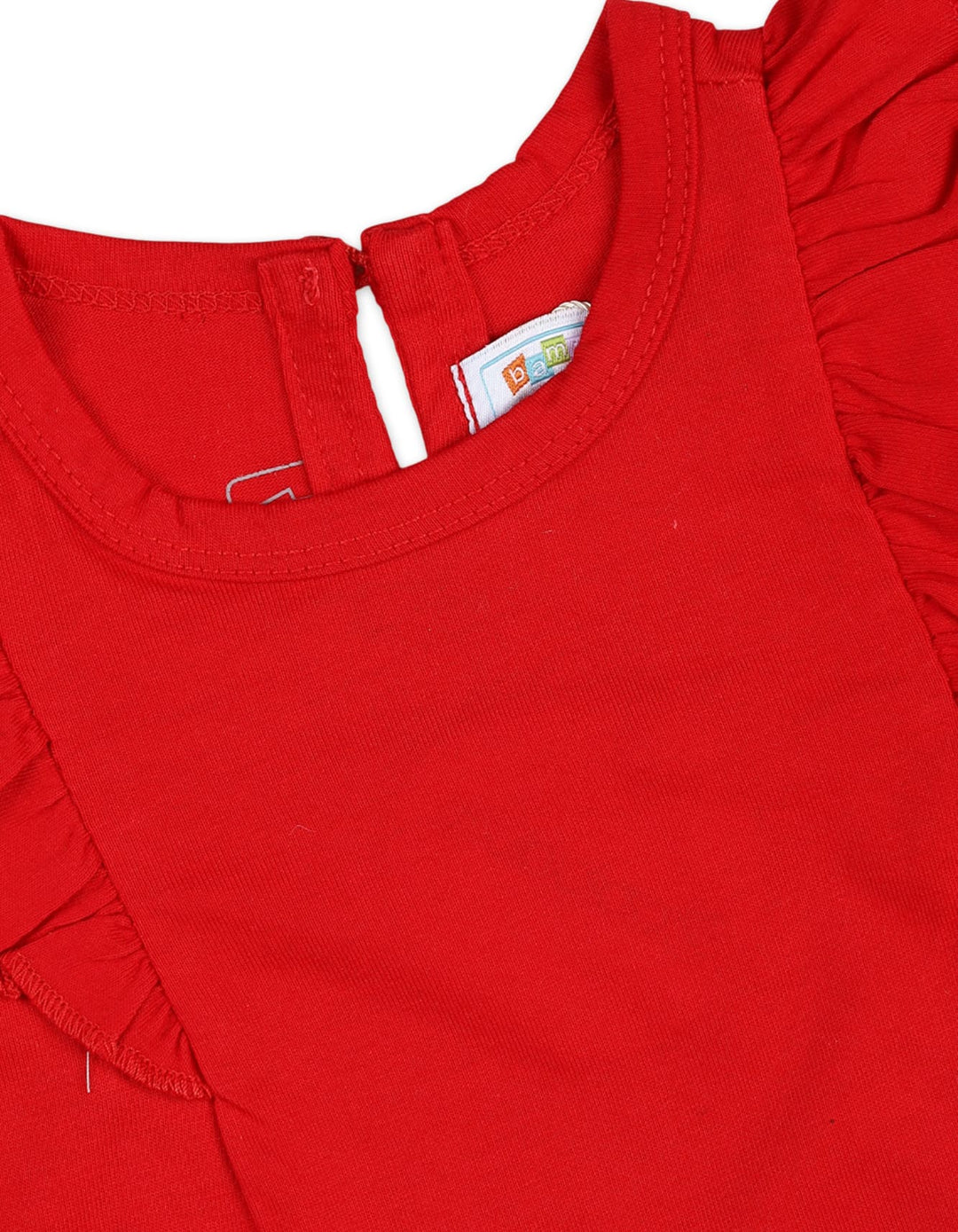 Newborn Girl Summer Tank Top Bambies Sleeveless Frill Red at Zubaidas Online Pakistan