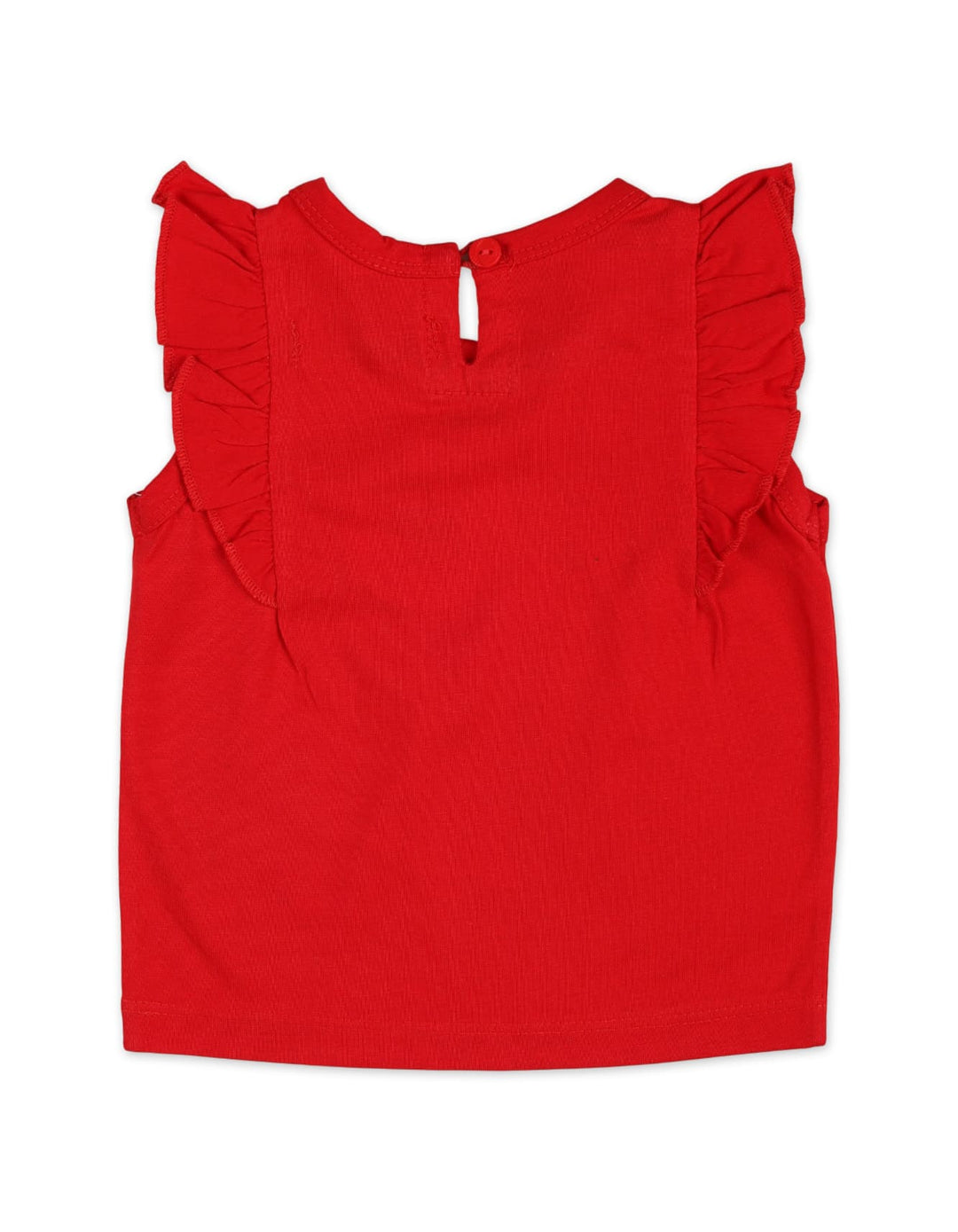 Newborn Girl Summer Tank Top Bambies Sleeveless Frill Red at Zubaidas Best babyshop Pakistan