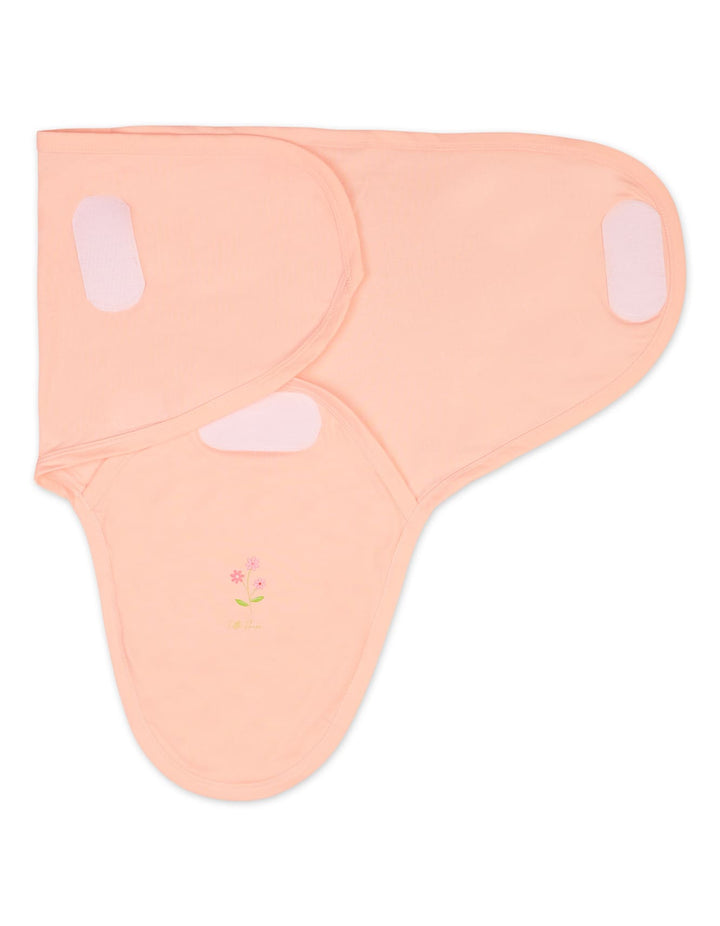 Newborn Girl Swaddling Sheet Bambies Peach Floral at Zubaidas