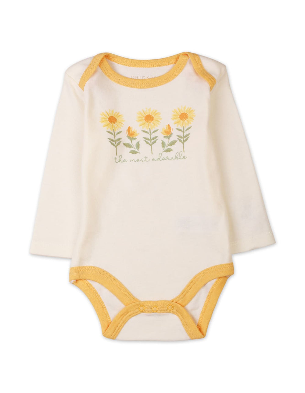 Newborn Girls 3 Pieces Winter Clothing Sets in Floral Yellow Bambies at Zubaidas Pakistan