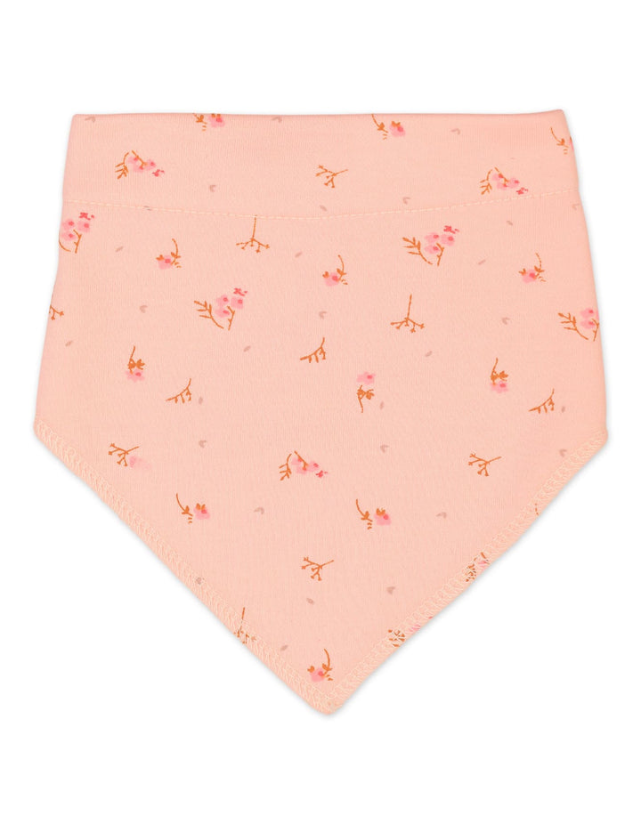 Newborn Girls Bibs Pack of 3 Bambies Peach Floral at Zubaidas Official Pakistan