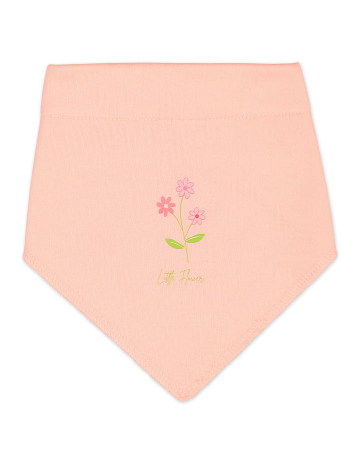 Newborn Girls Bibs Pack of 3 Bambies Peach Floral at Zubaidas Best Online Baby and kids Store in Pakistan