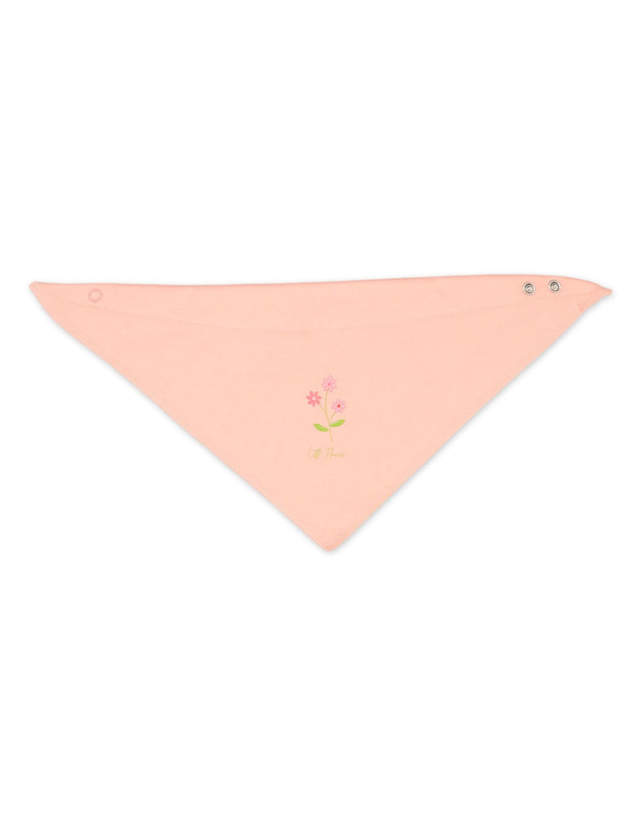 Newborn Girls Bibs Pack of 3 Bambies Peach Floral at Zubaidas Number 1 Baby and Kids Store in Pakistan