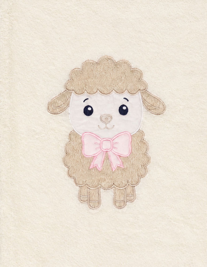 Newborn Girls Blanket Cute Lamb Off White at Zubaidas Official Pakistan