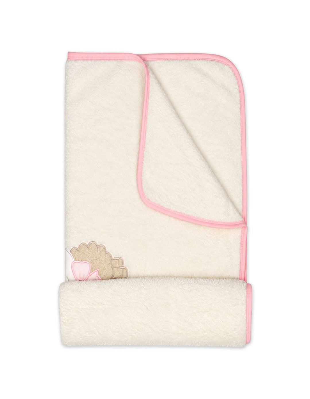 Newborn Girls Blanket Cute Lamb Off White at Zubaidas