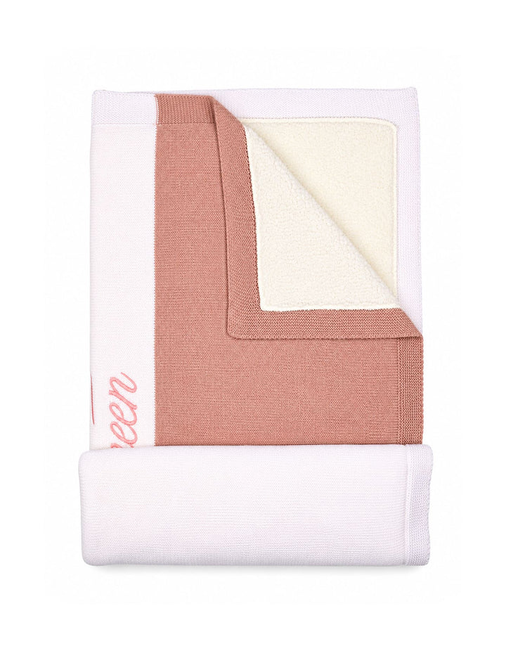 Newborn Girls Blanket Queen Peach and White at Zubaidas Official Pakistan