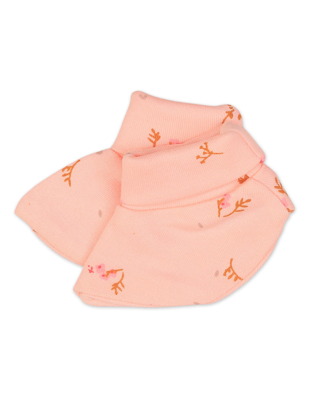 Newborn Girls Booties Pack of 2 Bambies Peach Floral at Zubaidas Official Pakistan