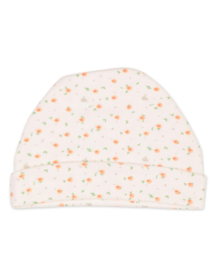 Newborn Girls Cap Pack of 3 Bambies Peach Floral at Zubaidas Online Pakistan