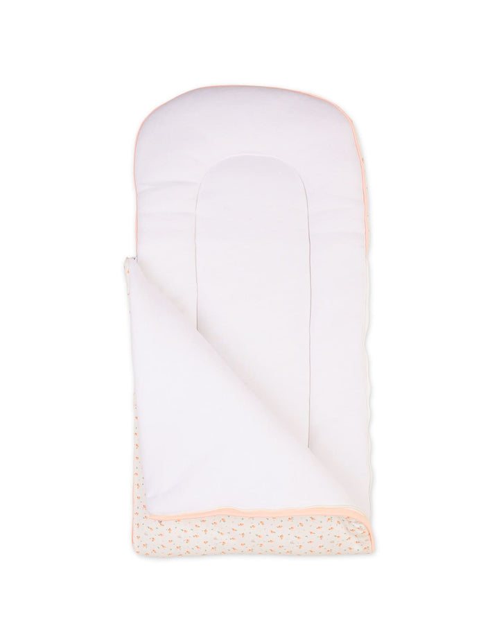 Newborn Girls Carry Nest Bambies Peach Floral Off White at Zubaidas Official Pakistan