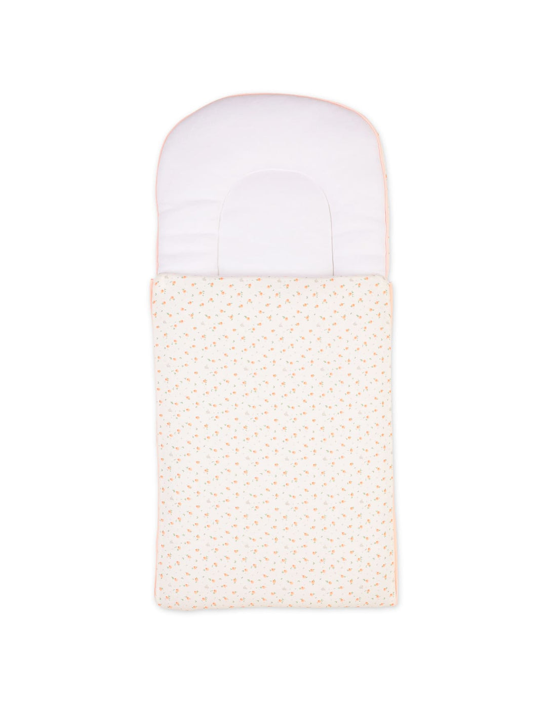 Newborn Girls Carry Nest Bambies Peach Floral Off White at Zubaidas