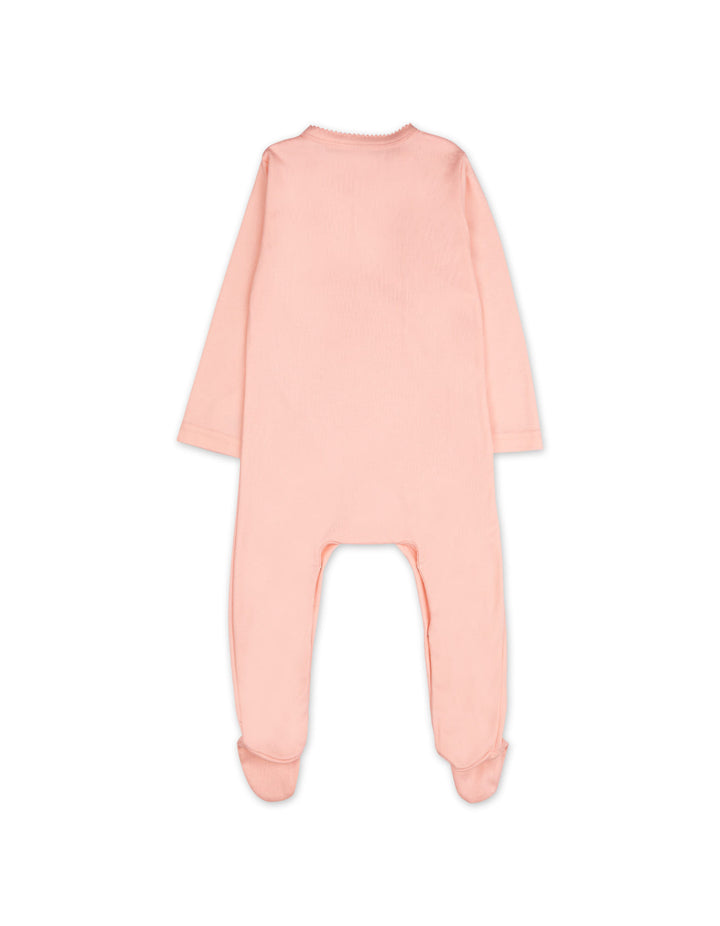 Newborn Girls Footed Sleepsuit Bambies Flower Pink at Zubaidas Online Pakistan
