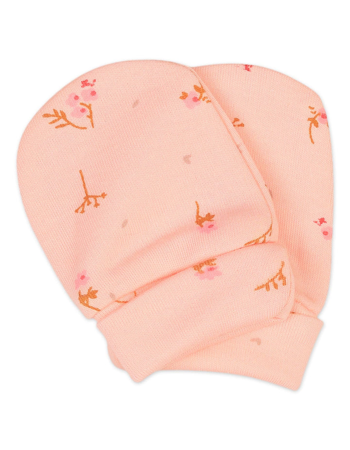Newborn Girls Gift Set 7 Pieces Bambies Peach Floral at Zubaidas Most Trusted Baby Store in Pakistan