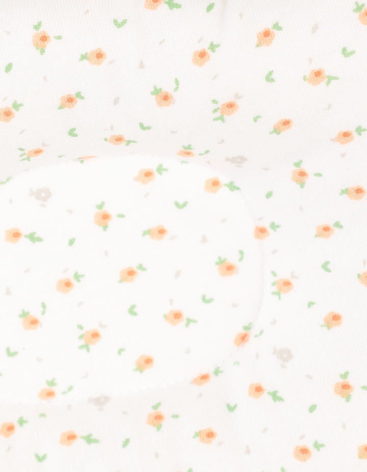 Newborn Girls Head Shaping Pillow Bambies Peach Floral Printed Off White at Zubaidas Official Pakistan
