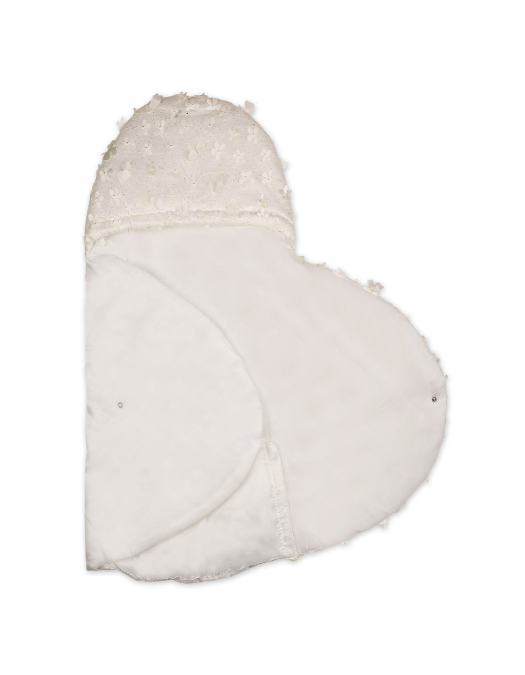 Newborn Girls Hooded Carry Nest White Flowers at Zubaidas Online Pakistan