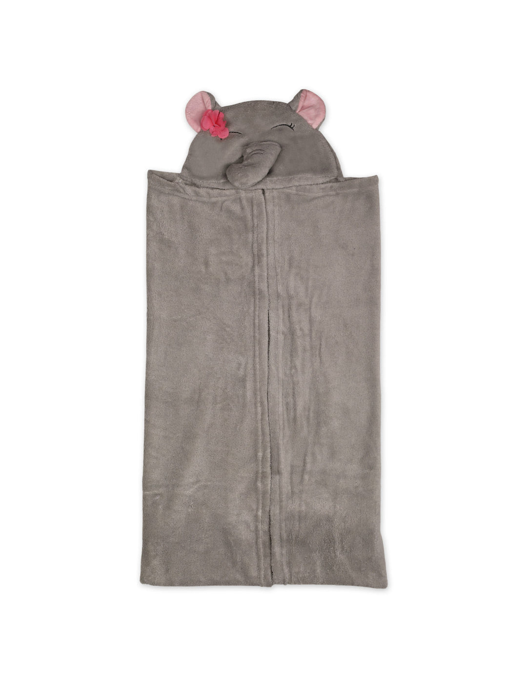 Newborn Girls Hooded Wrapping Blanket Elephant Grey at Zubaidas Official Pakistan