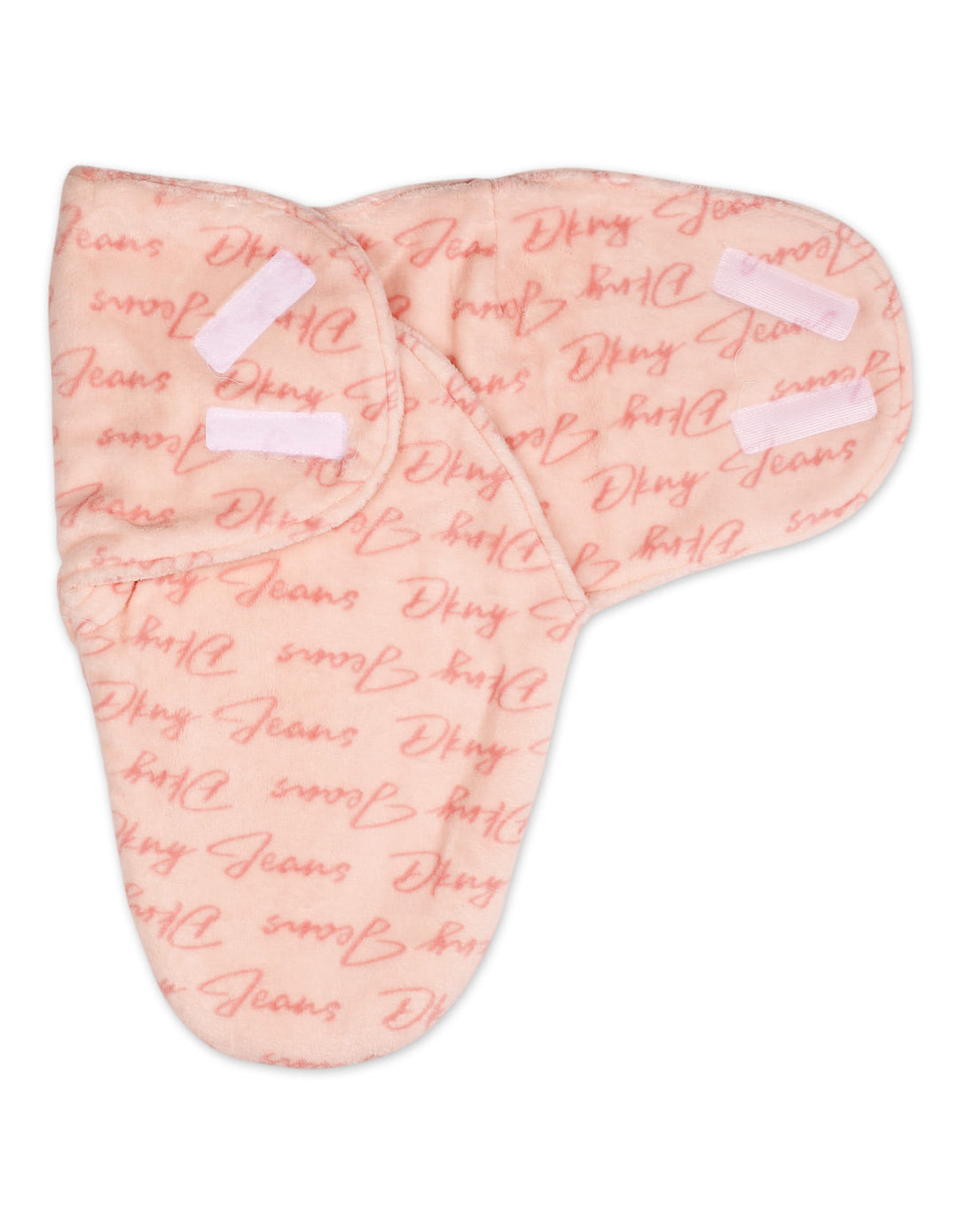 Newborn Girls Plush Swaddle Wrap with Velcro Closure Pink at Zubaidas