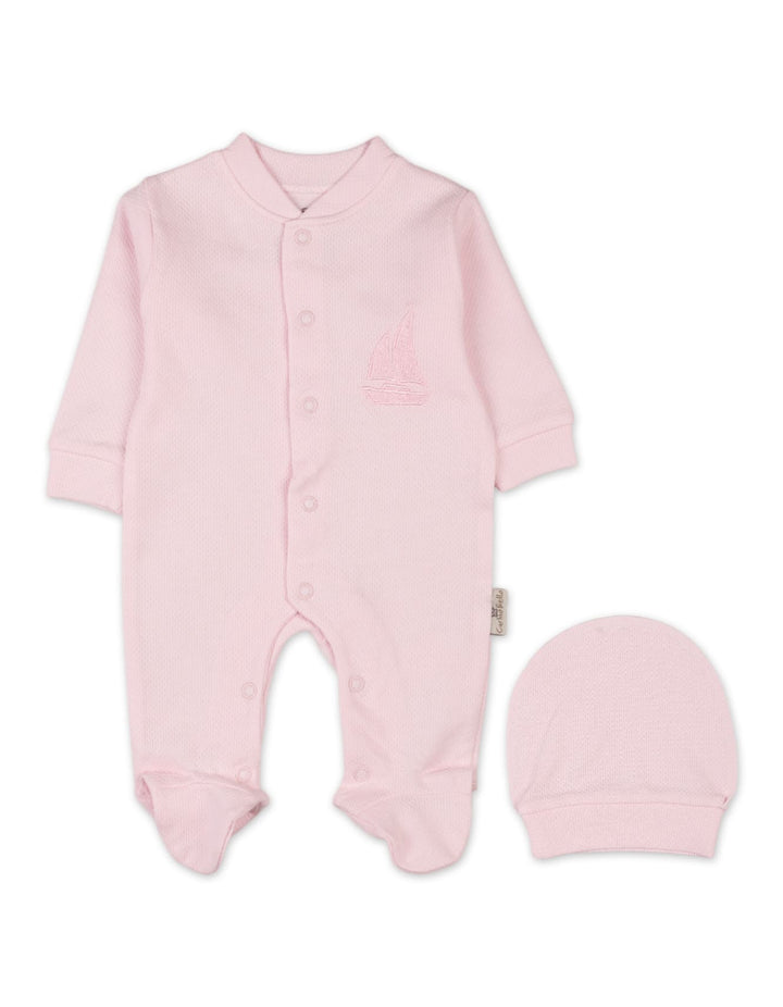 Newborn Girls Romper with Cap Light Pink Premium Turkish Collection at Zubaidas