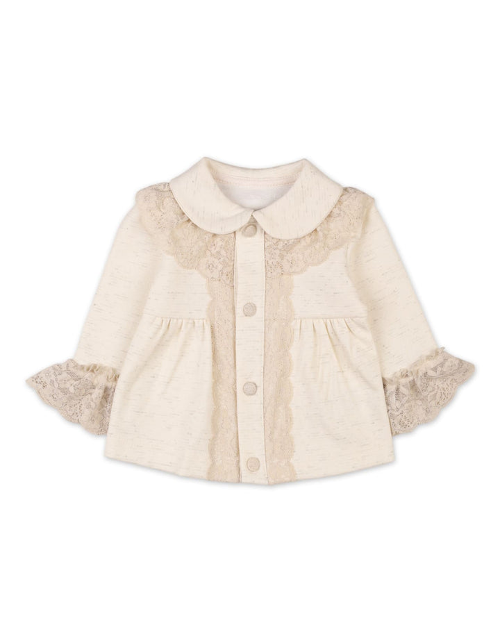 Newborn Girls Suit Beige Premium Turkish Collection at Zubaidas Pakistan
