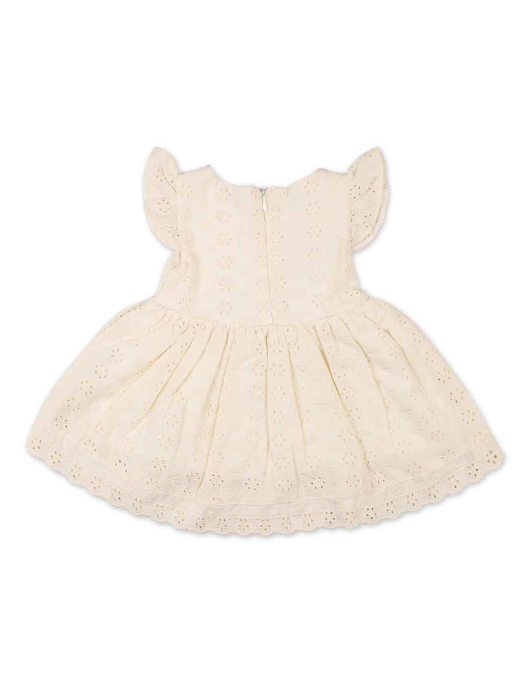 Newborn Girls Summer Dress Red Flower Cream Premium Turkish Collection at Zubaidas Online Pakistan