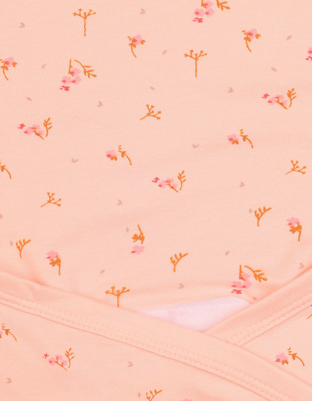 Newborn Girls Swaddling Sheet Bambies Peach Floral Printed Peach at Zubaidas Online Pakistan