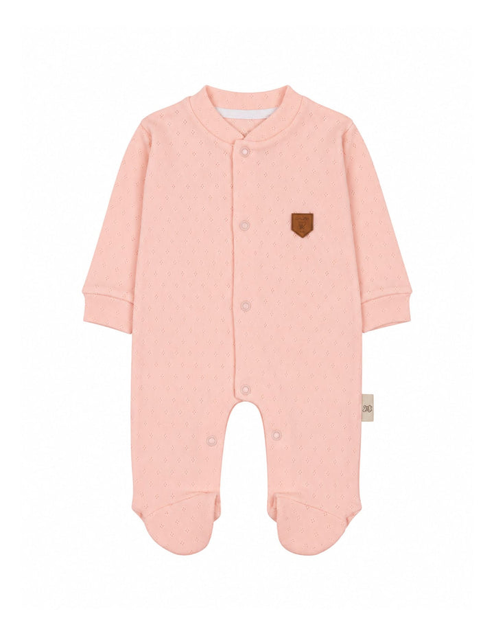 Newborn Girls Winter Romper with Cap Peach at Zubaidas OnlinePakistan