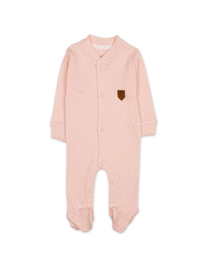 Newborn Girls Winter Romper with Cap Pink at Zubaidas Online Pakistan