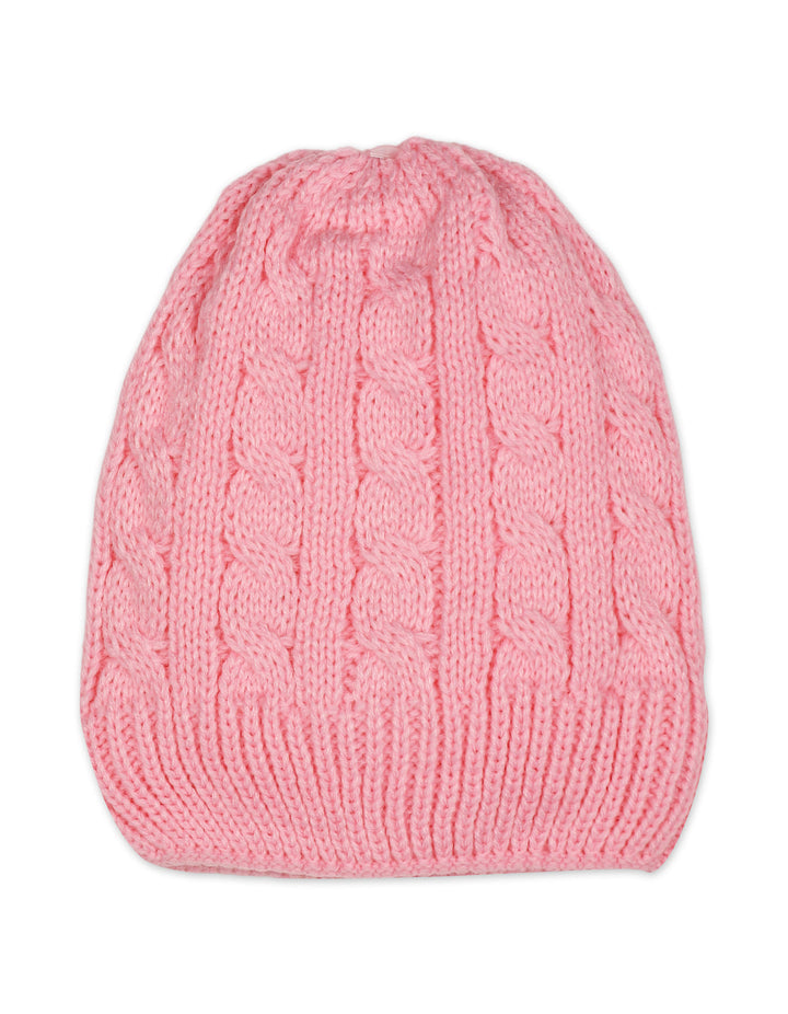 Newborn Girls Woolen Caps Pack of 3 Cable Knit Pattern at Zubaidas Official Pakistan