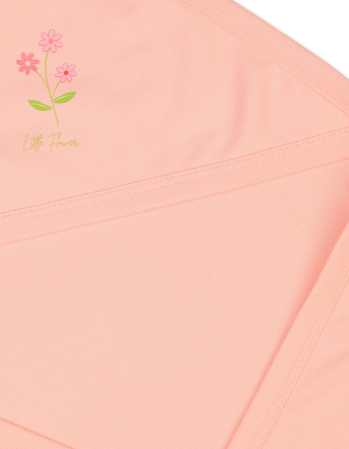 Newborn Girls Wrapping Sheet Bambies Peach Floral at Zubaidas Official Pakistan