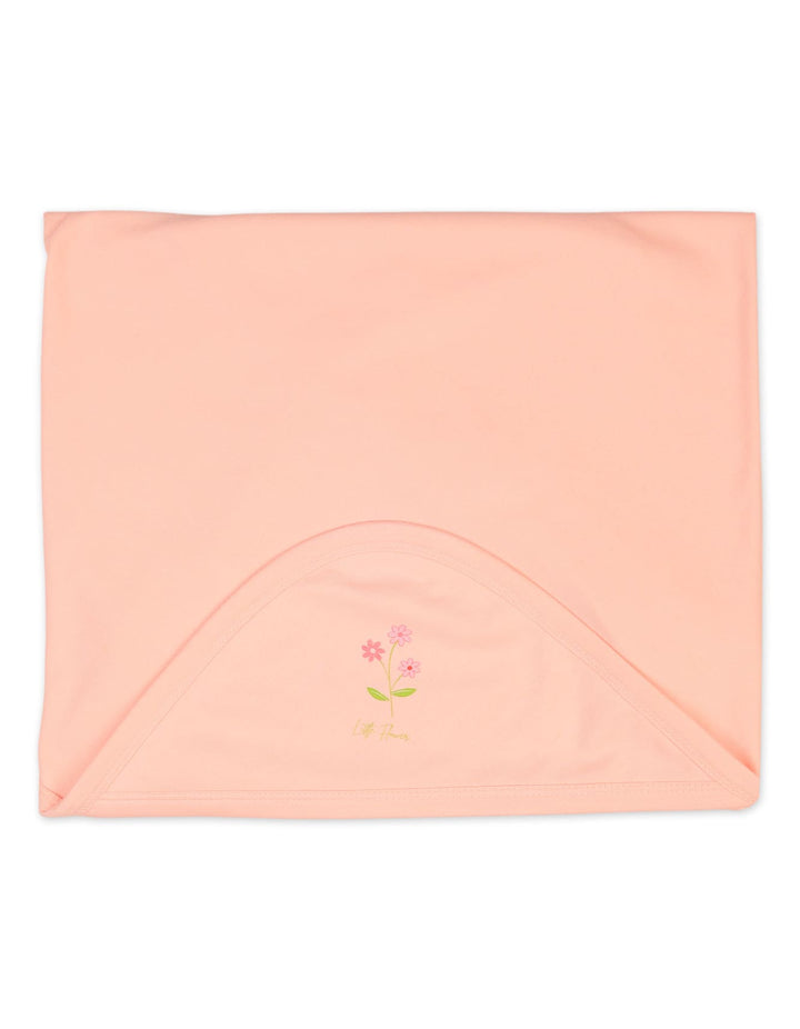 Newborn Girls Wrapping Sheet Bambies Peach Floral at Zubaidas Online Pakistan