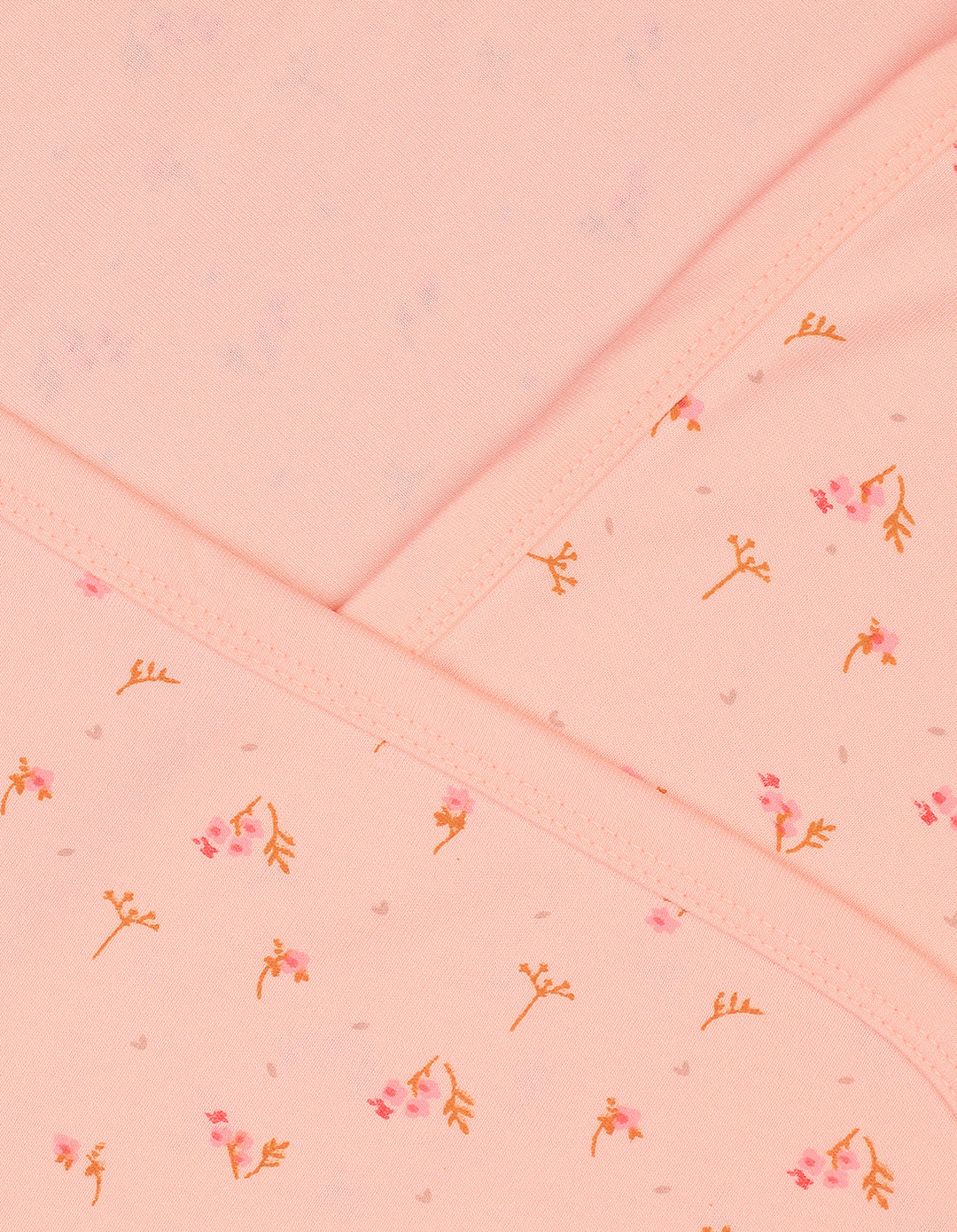 Newborn Girls Wrapping Sheet Bambies Peach Floral Printed Peach at Zubaidas Online Pakistan
