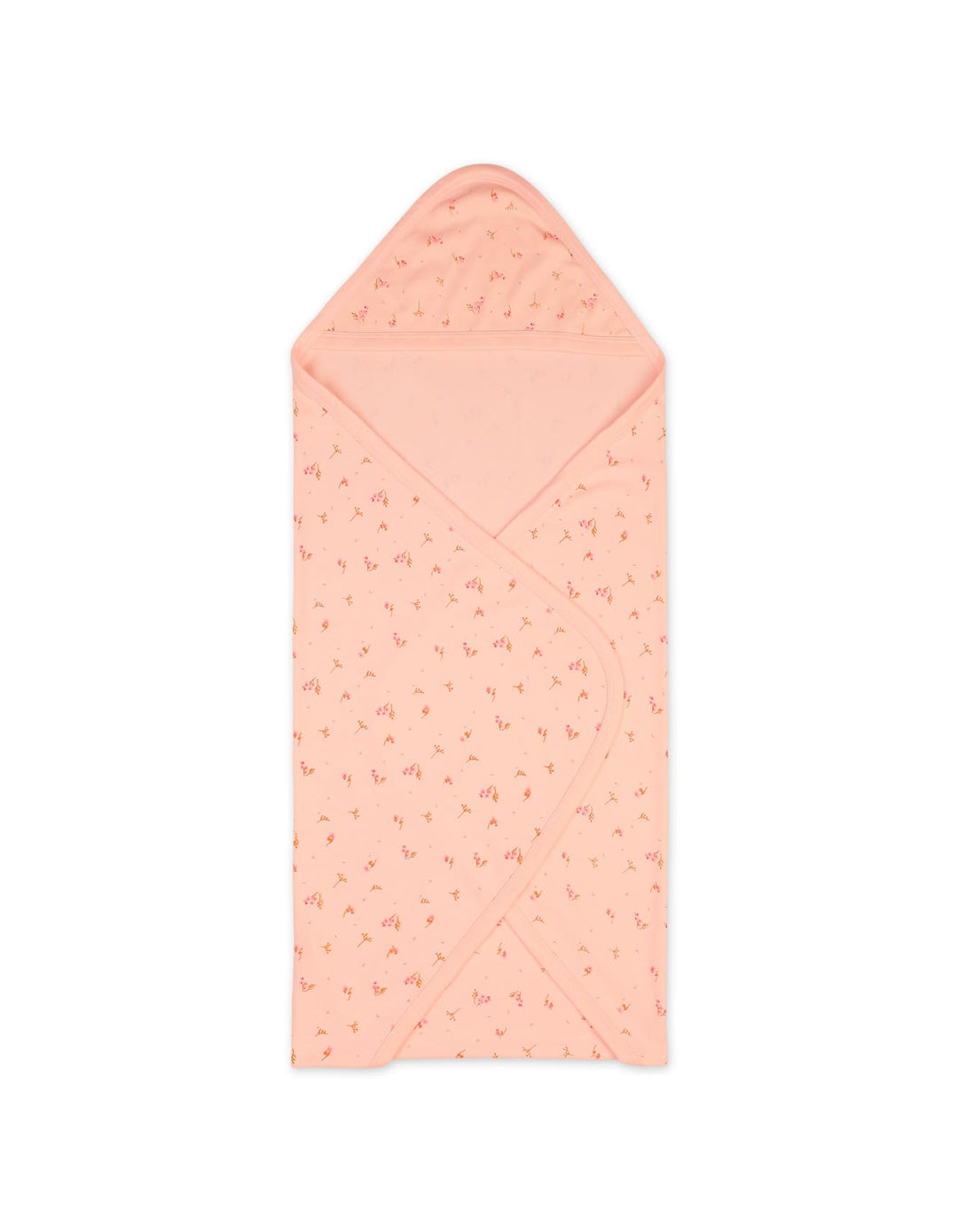 Newborn Girls Wrapping Sheet Bambies Peach Floral Printed Peach at Zubaidas