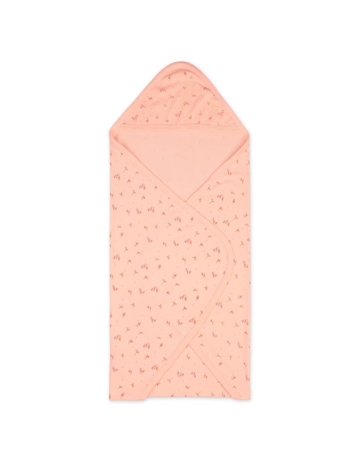Newborn Girls Wrapping Sheet Bambies Peach Floral Printed Peach at Zubaidas