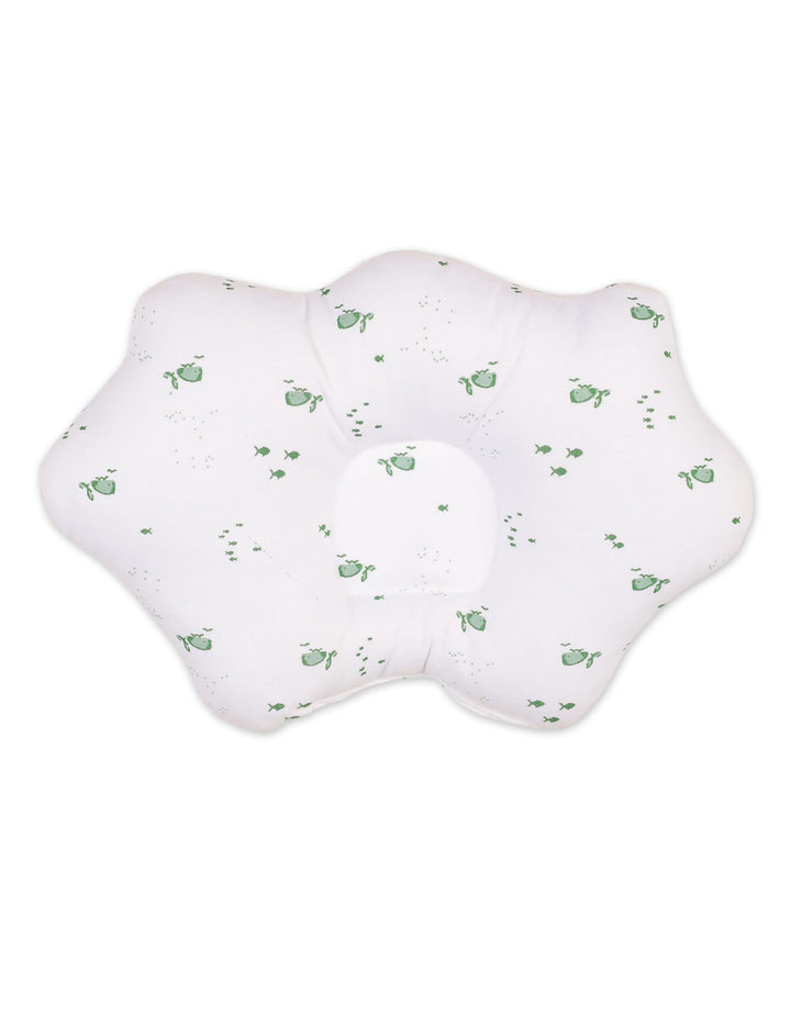 Newborn Head Shaping Pillow Bambies Marine Printed White at Zubaidas