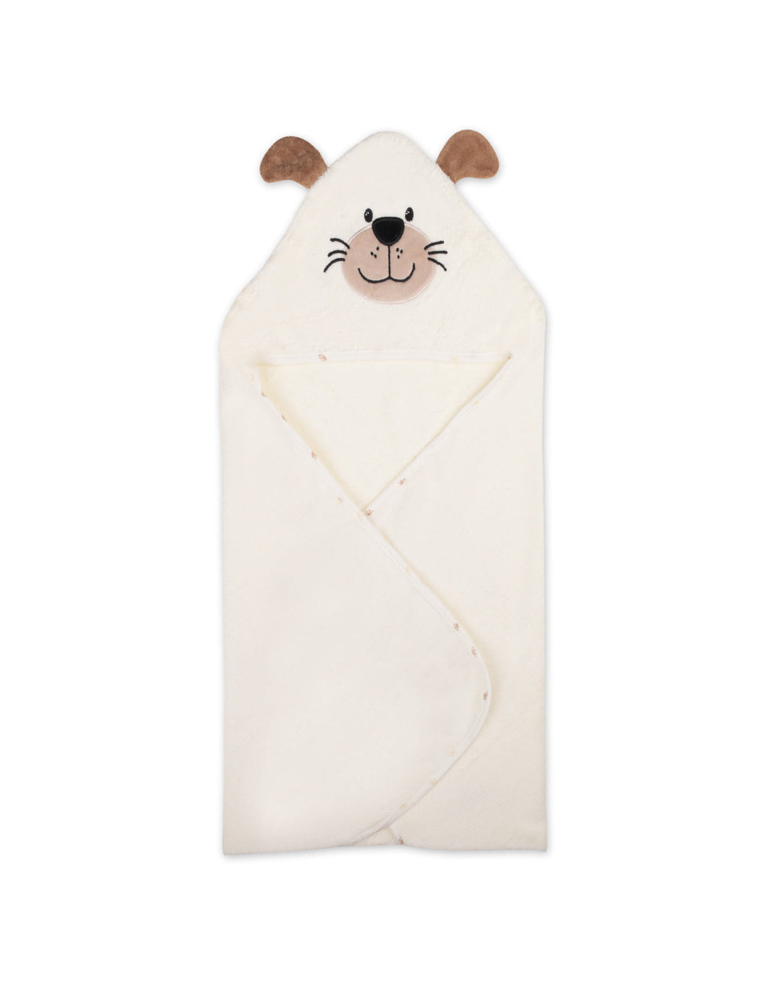 Newborn Hooded Bath Towel Pack of 2 Puppy Off White at Zubaidas Official Pakistan
