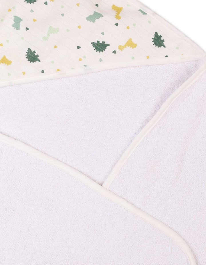 Newborn Hooded Bath Towels Bambies Dino Cream at Zubaidas Pakistan