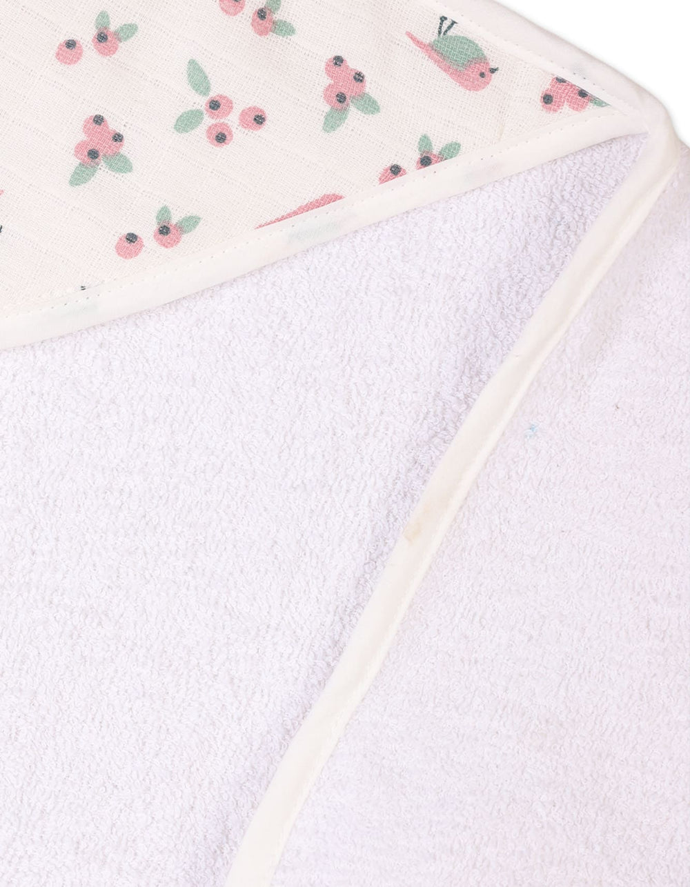 Newborn Hooded Bath Towels Bambies Floral Cream at Zubaidas Pakistan