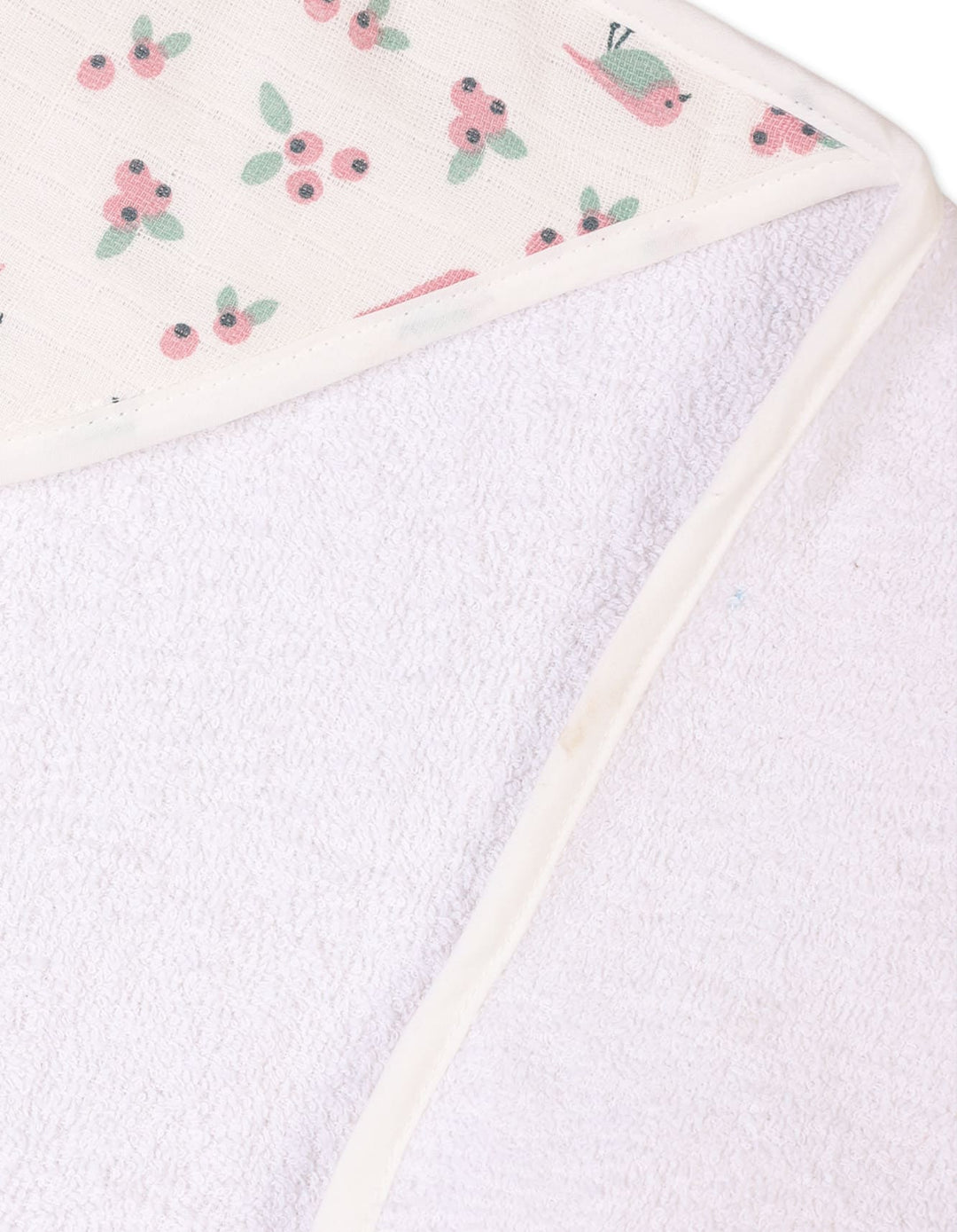 Newborn Hooded Bath Towels Bambies Floral Cream at Zubaidas Pakistan
