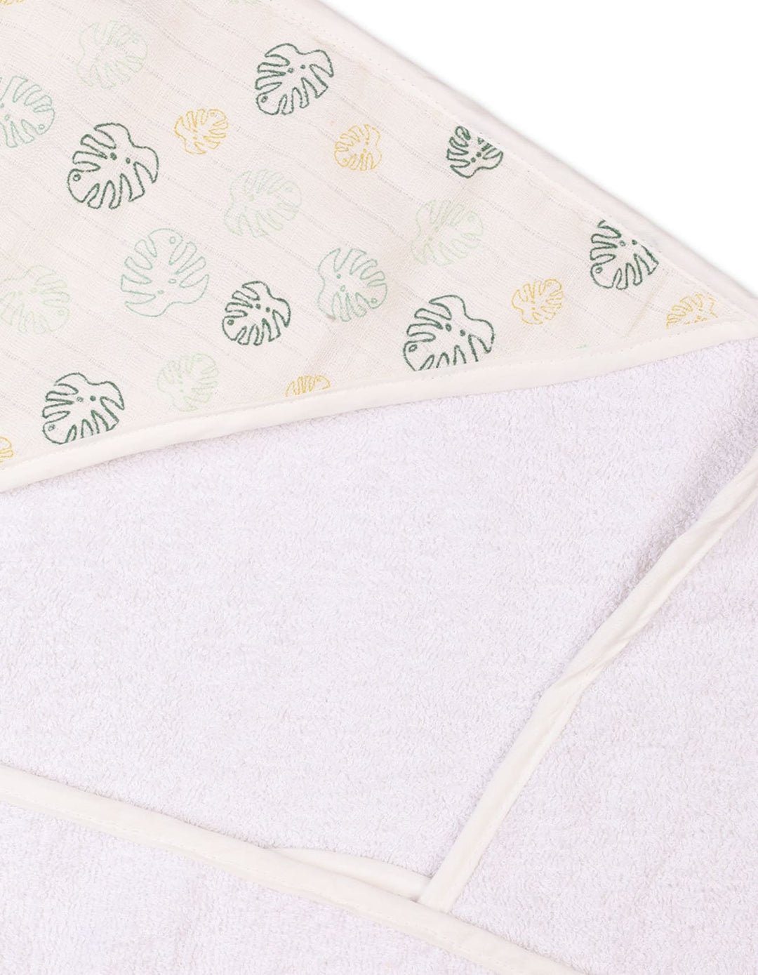 Newborn Hooded Bath Towels Bambies Leaf Cream at Zubaidas Pakistan
