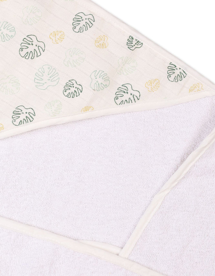 Newborn Hooded Bath Towels Bambies Leaf Cream at Zubaidas Pakistan