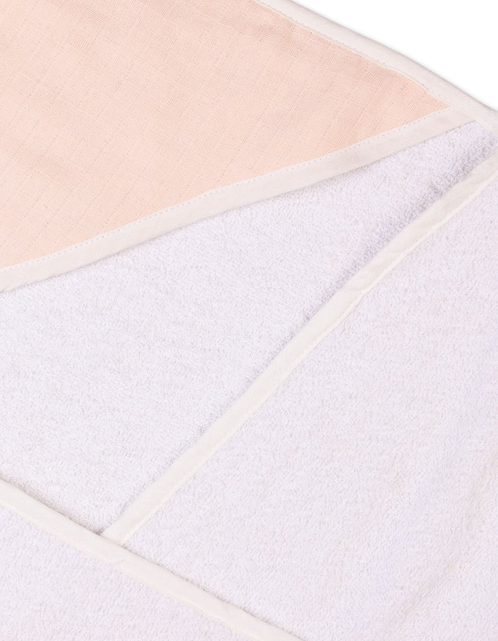 Newborn Hooded Bath Towels Bambies Peach and Cream at Zubaidas Pakistan