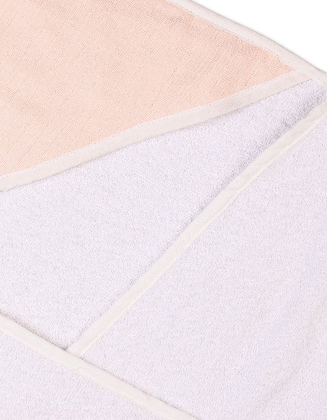 Newborn Hooded Bath Towels Bambies Peach and Cream at Zubaidas Pakistan