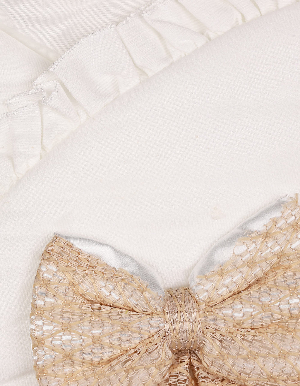 Newborn Hooded Carry Nest Beige Bow White at Zubaidas Online Pakistan
