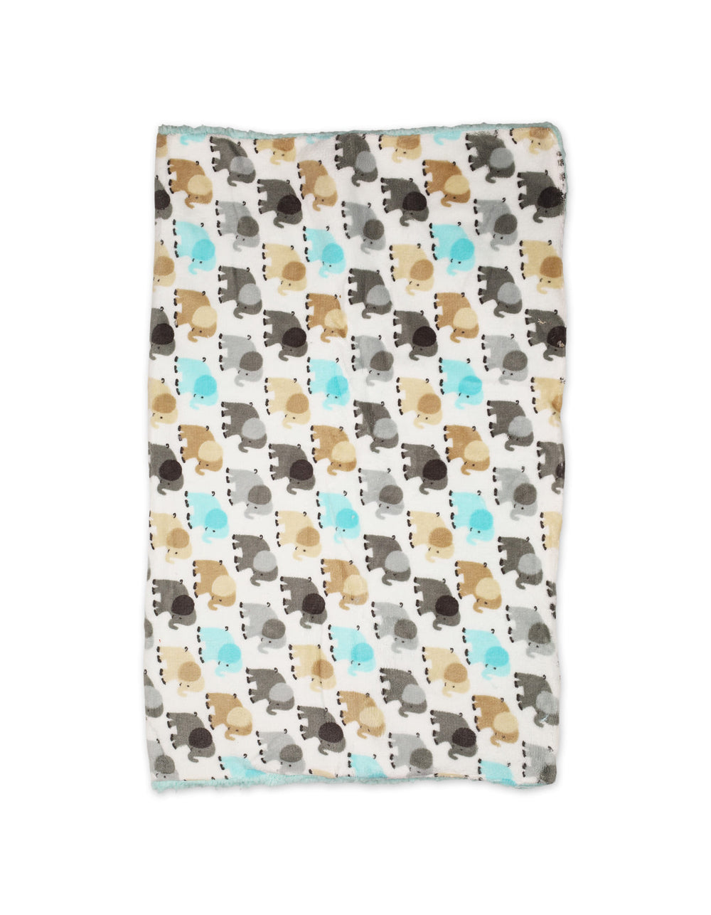 Newborn Hooded Swaddle Blanket Elephant White and Mint Green at Zubaidas Official Pakistan